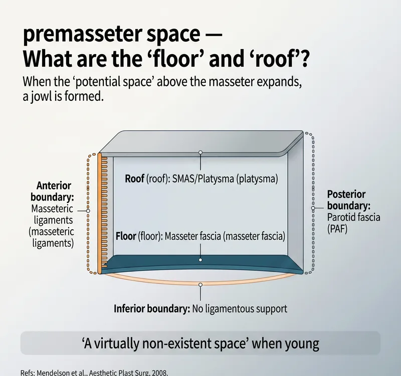 Premasseter space anatomy — floor, ceiling, and boundary diagram