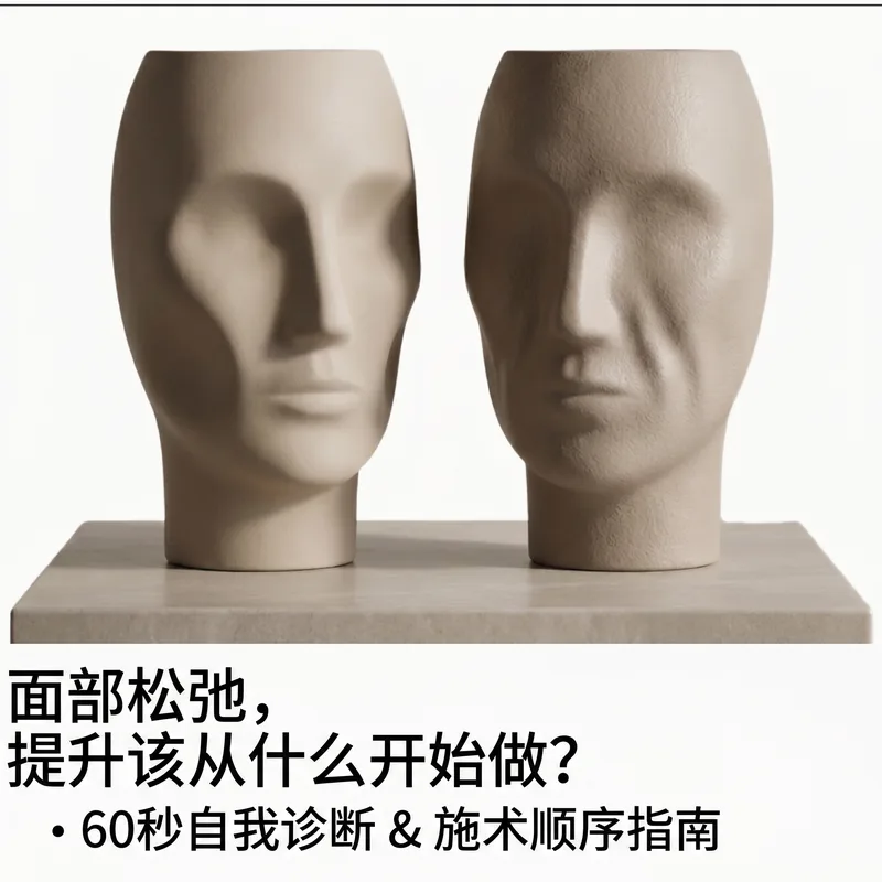 比较容量流失型和皮肤松弛型下垂的面部雕塑模型