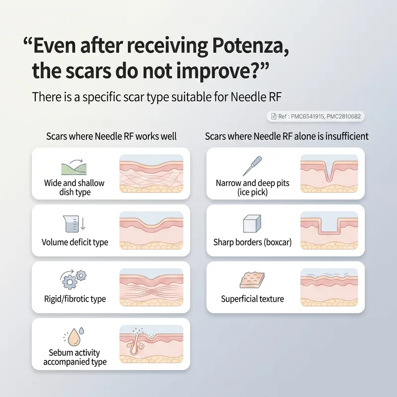 Comparison of scar types responsive vs limited to needle RF treatment