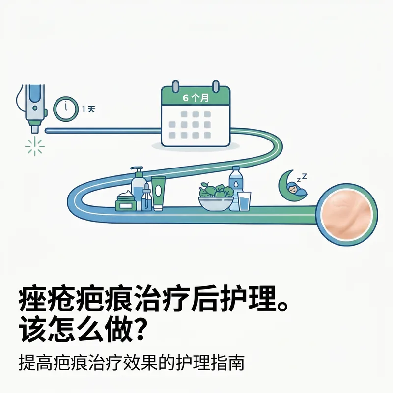 痘疤治疗后6个月护理路线图插图
