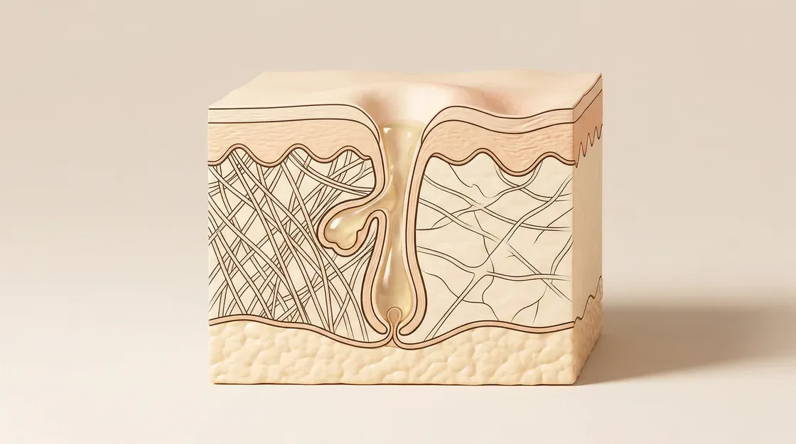 모공 단면 구조 피지선 피지 축적 콜라겐 밀도 차이 모공 확대 원인 피부과 진료 에이블피부과